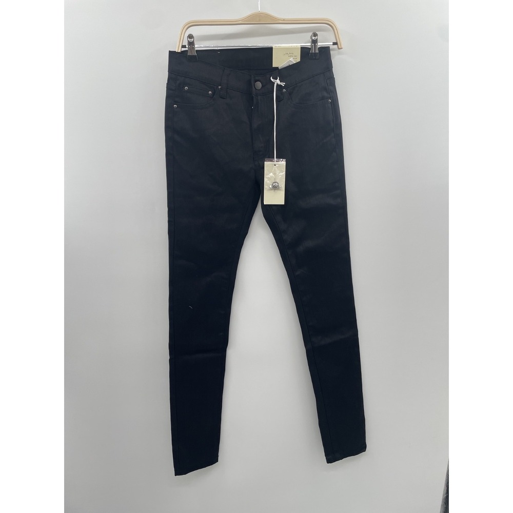 Mnml Jeans Women's 30 Matte Black Denim Dark Wash‎ Stretch Skinny Leg Retro NWT